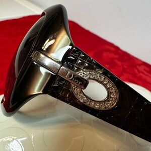 Dior Black Sunglasses with Crystal Embellishments